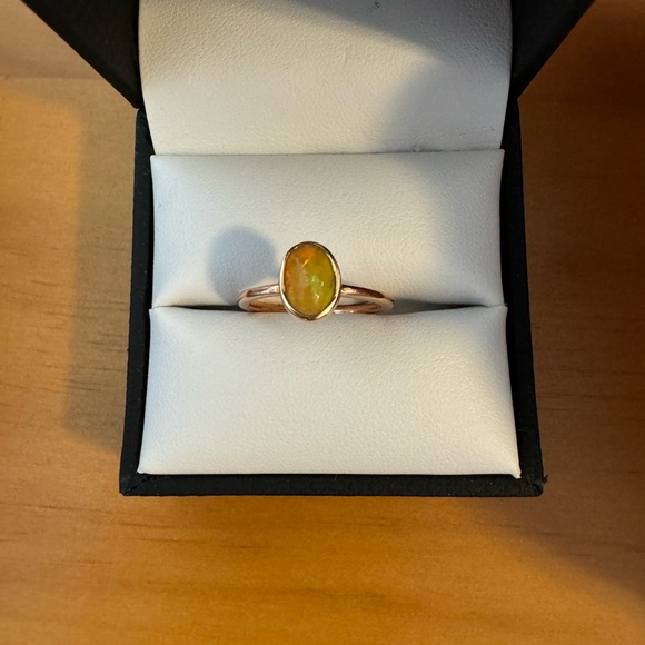 Opal Rose 14k Rose Gold Ring - Size 5 - Picture 6 of 7